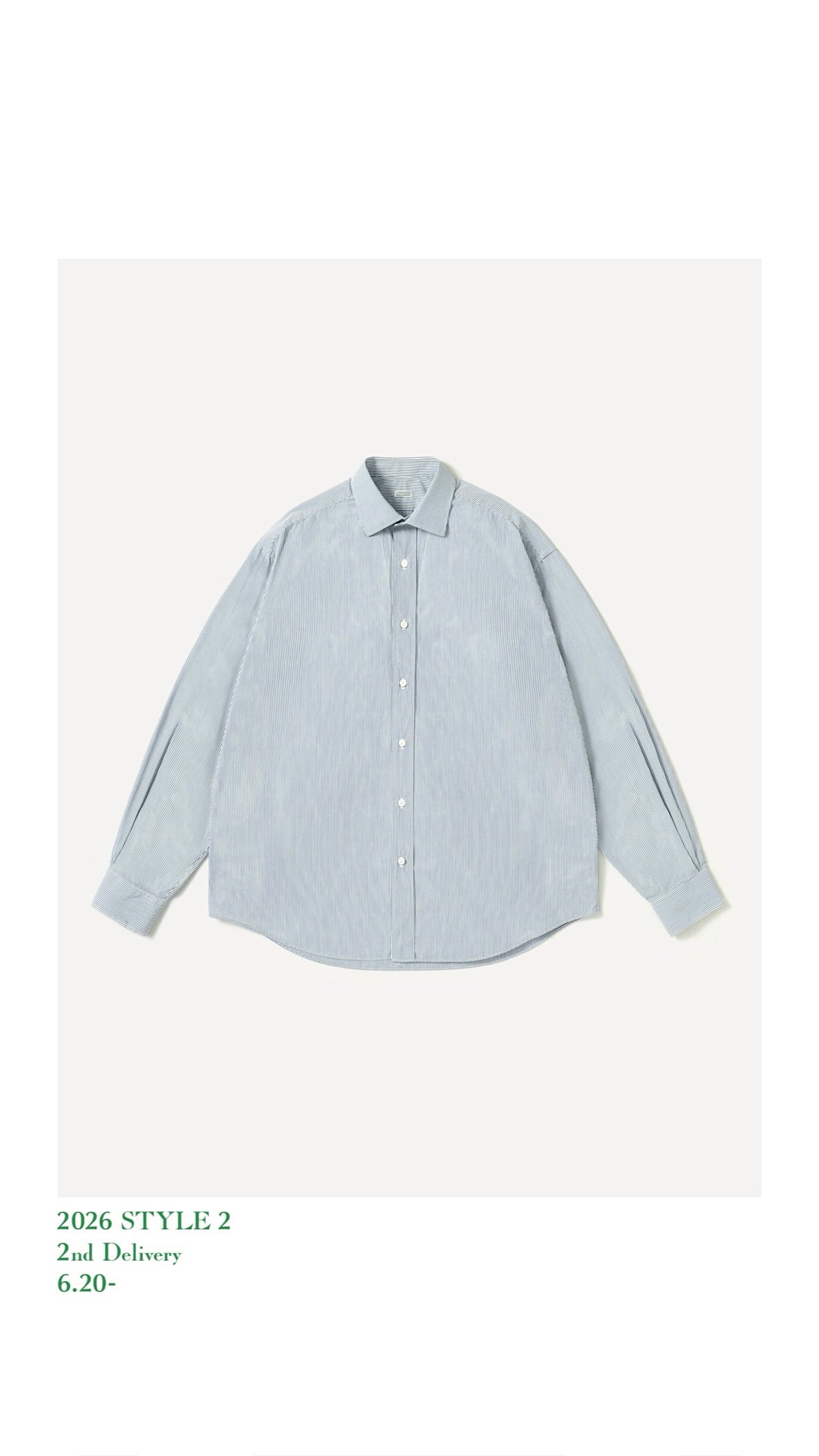 A.PRESSE 26AW Spread Collar Shirt